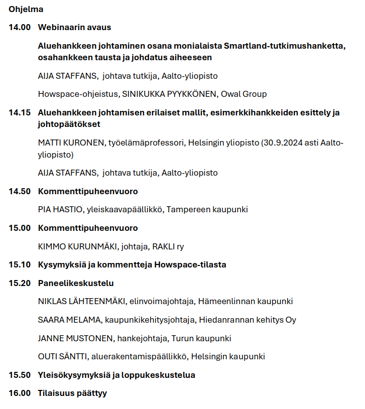 Webinaariohjelma 6.3.2025